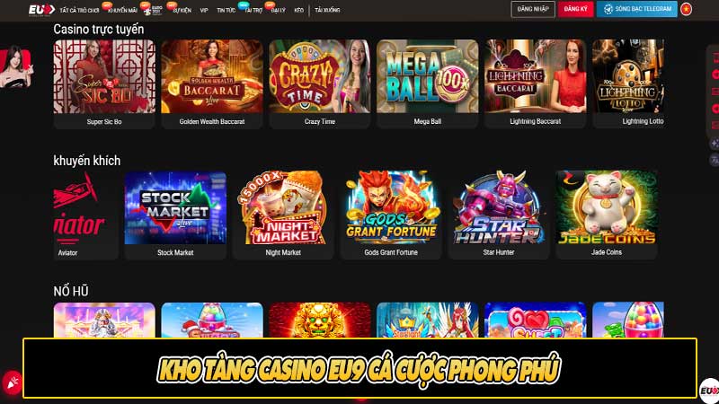 Kho tàng casino Eu9 cá cược phong phú